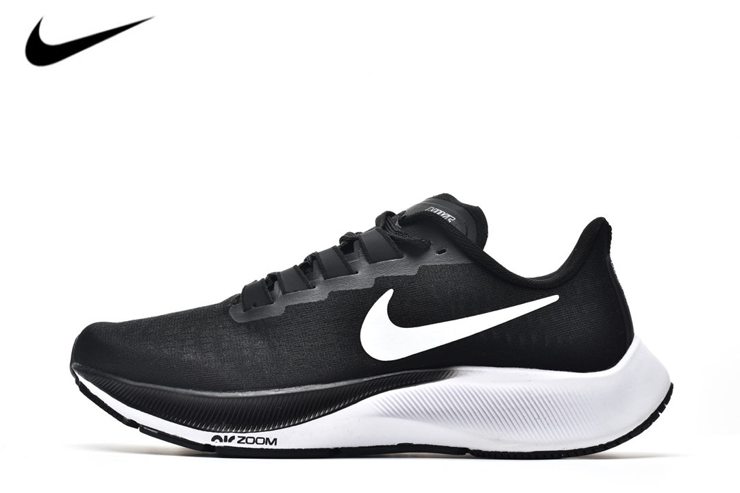 Nike Air Zoom Pegasus 37 – Black / White Mesh Running Sneakers