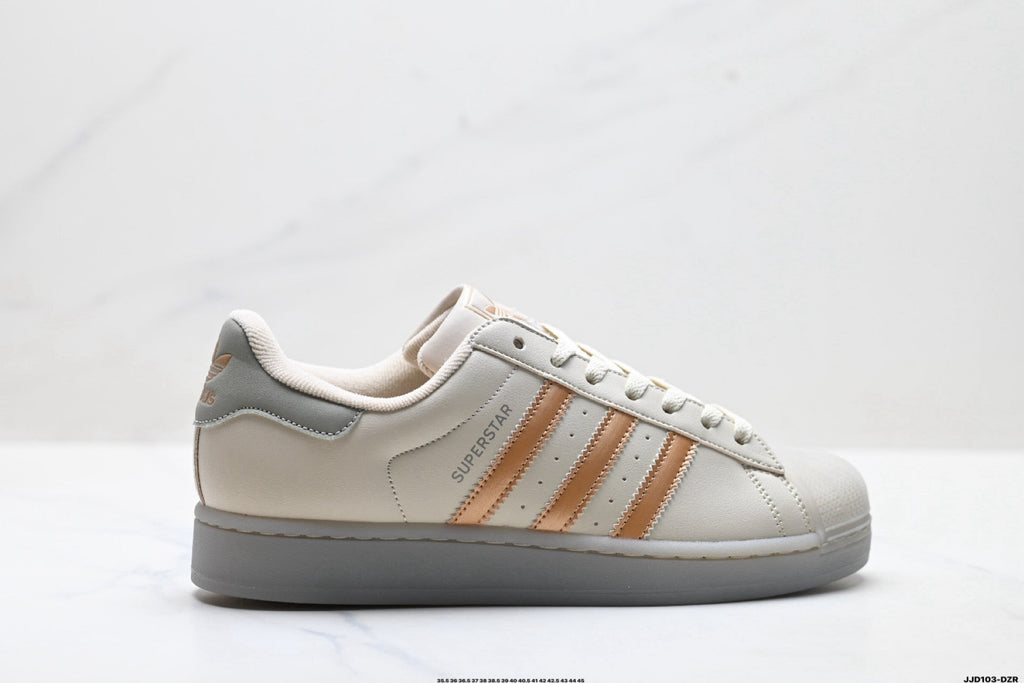 adidas Originals Superstar — Cream Clay-Orange & Grey | White Shell Toe
