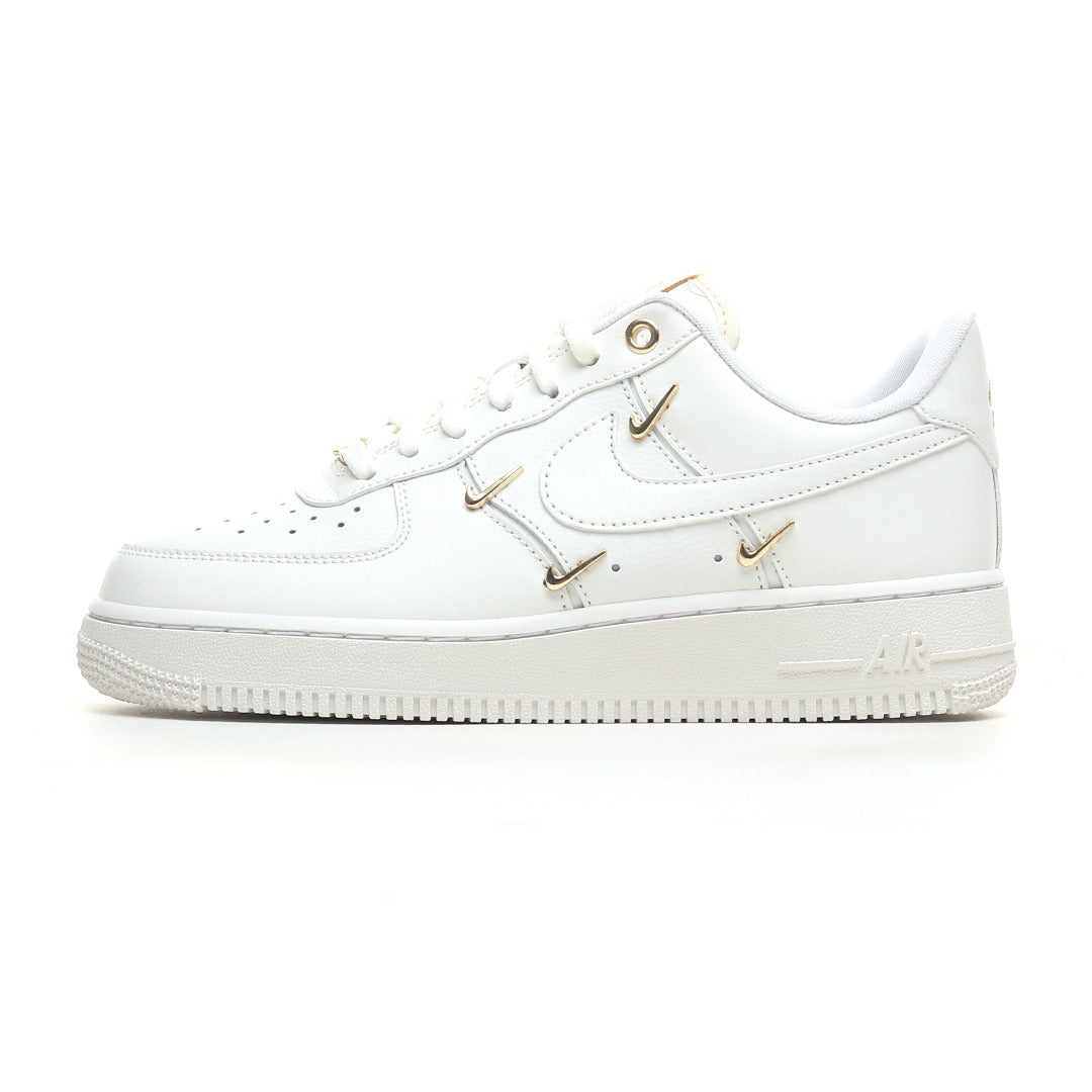 Nike Women's Air Force 1 '07 LX 'Sail / Metallic Gold' – Multi Mini Swoosh Sneaker