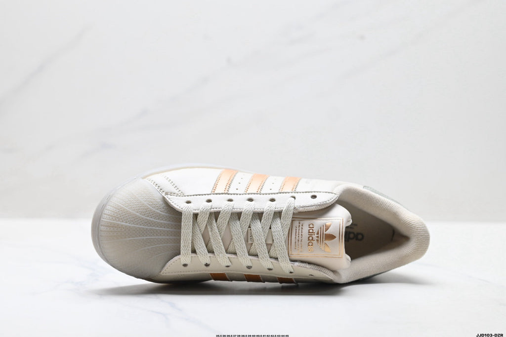 adidas Originals Superstar — Cream Clay-Orange & Grey | White Shell Toe
