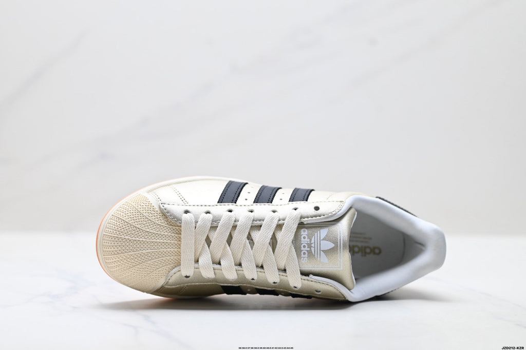 adidas Originals Superstar — Champagne Gold & Black | Gum Shell Toe