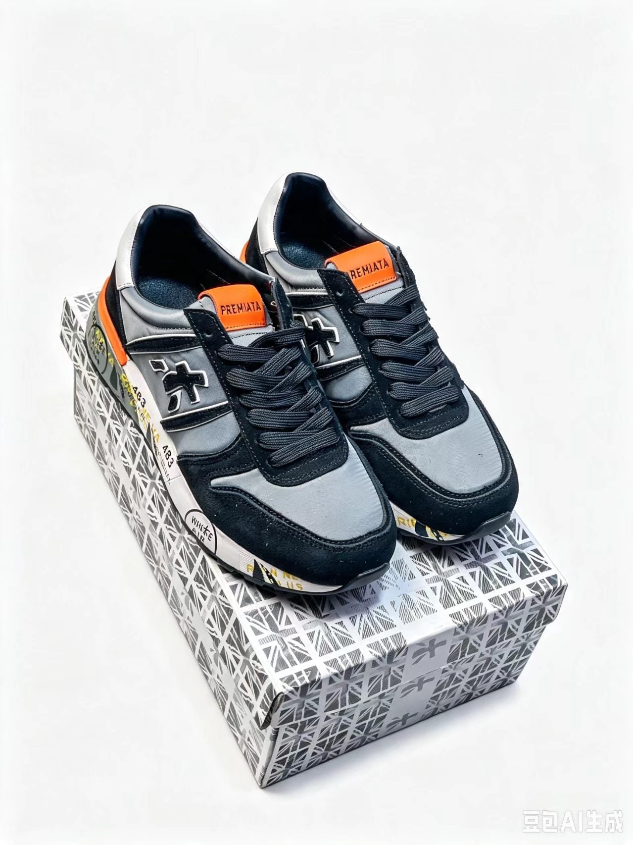 Premiata LANDER 483 Low-Top Sneakers | Union Jack Detail | EU 37–45