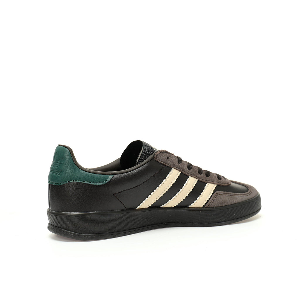 Adidas Originals Gazelle Indoor Dark Grey Black Cream Green Suede Sneaker