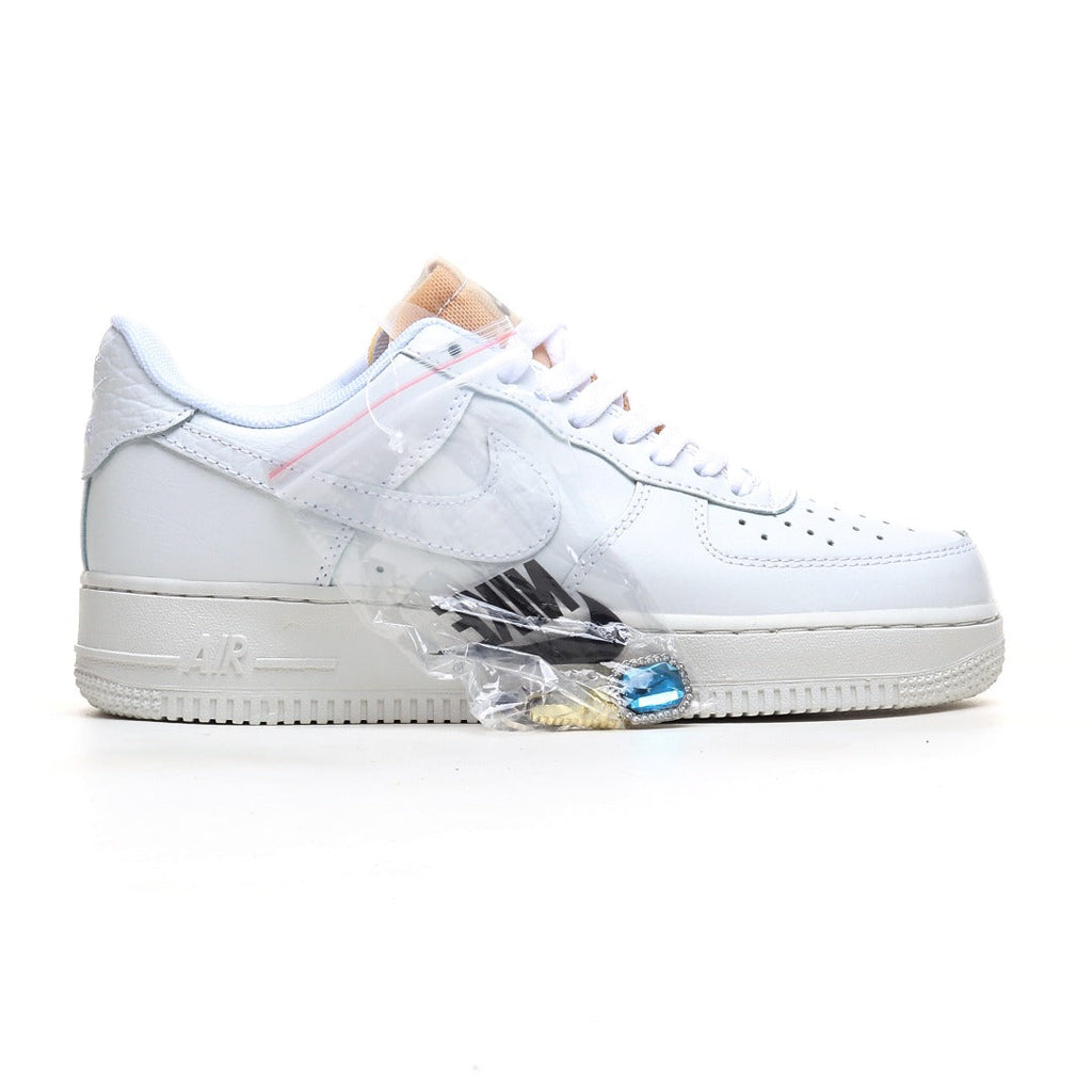 Nike Women's Air Force 1 '07 LX 'Bling' – White / Summit White Crystal Embellished Sneaker