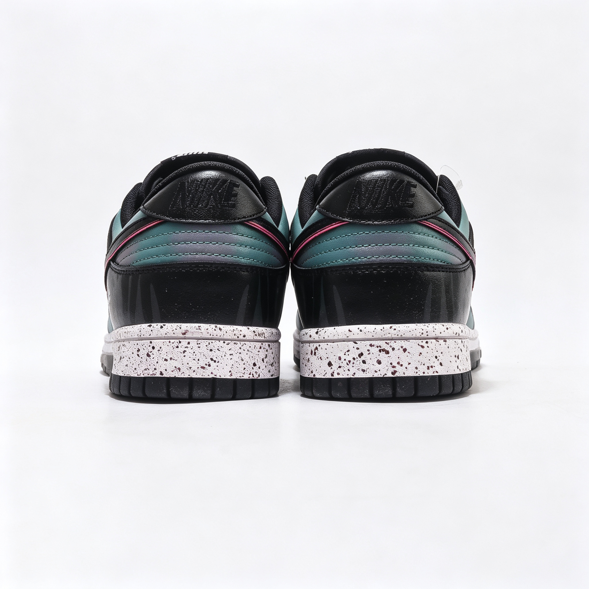 Nike Dunk Low 'Teal & Pink' – Custom Black Speckled Midsole Sneakers