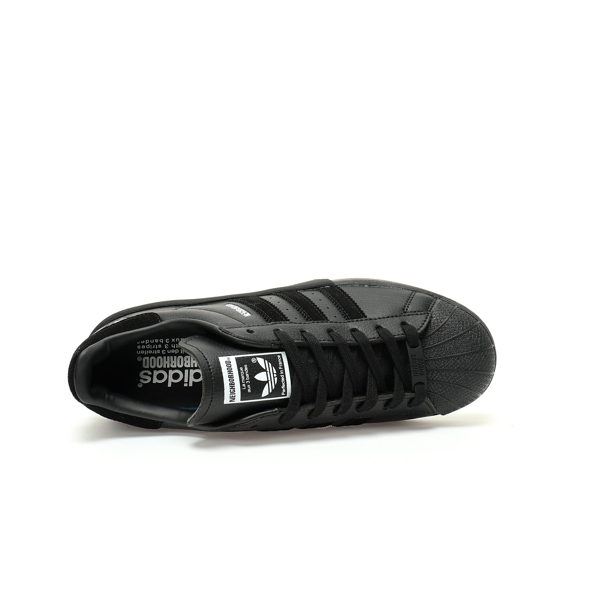 Adidas Originals Superstar Neighborhood – Black Leather Low-Top Sneakers