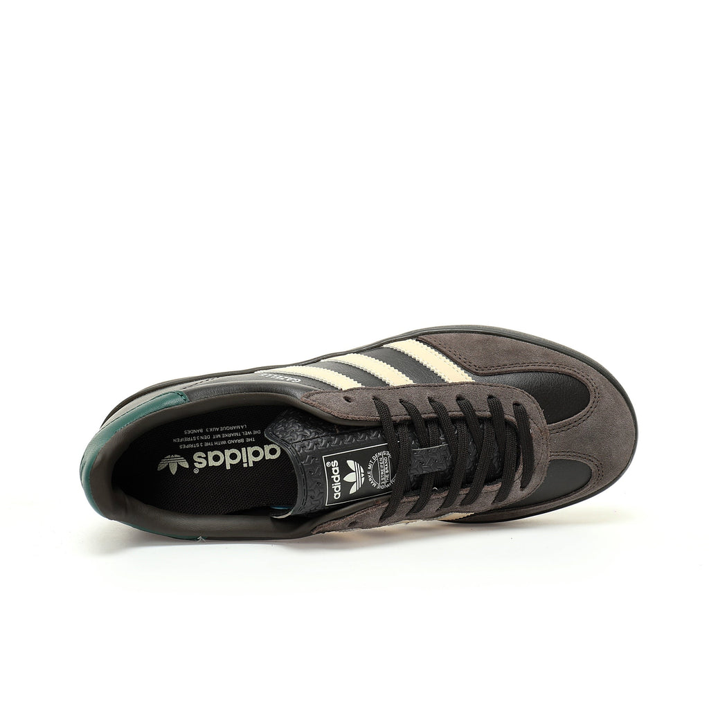 Adidas Originals Gazelle Indoor Dark Grey Black Cream Green Suede Sneaker