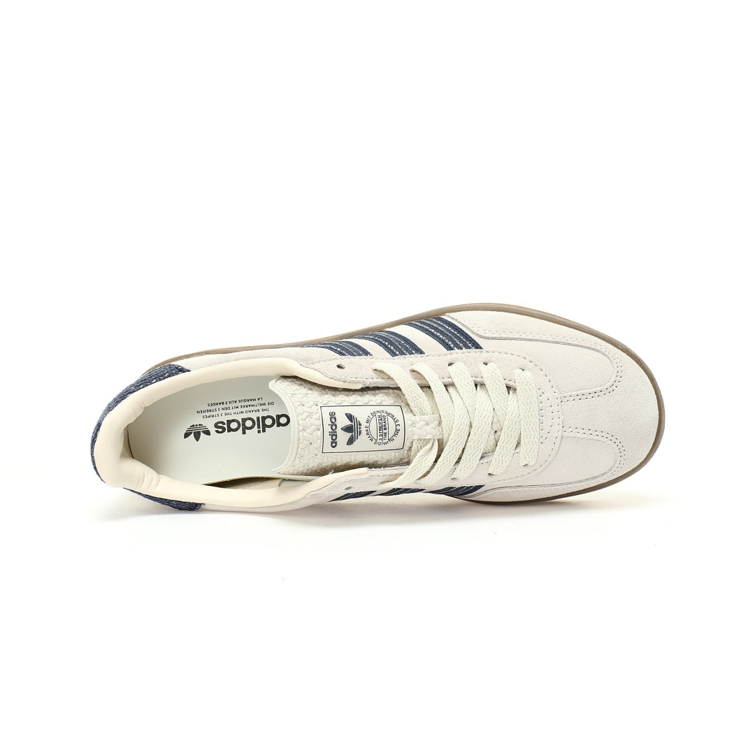 Adidas Originals Gazelle Indoor Off-White Navy Gum Suede Sneaker