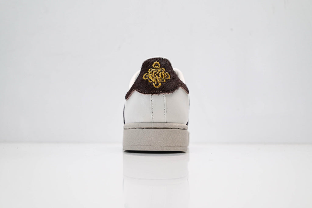 adidas Originals Superstar – Off-White & Brown Horsehair Upper with Red Laces & White Shell Toe