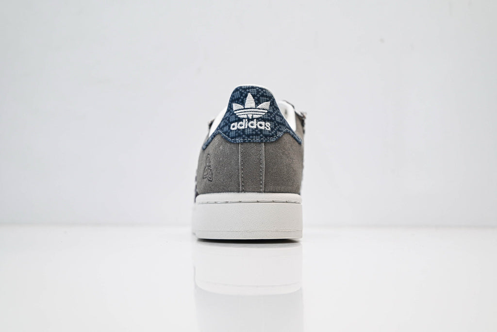 adidas Originals Superstar – Grey Suede with Multi-Color Webbing & White Shell Toe