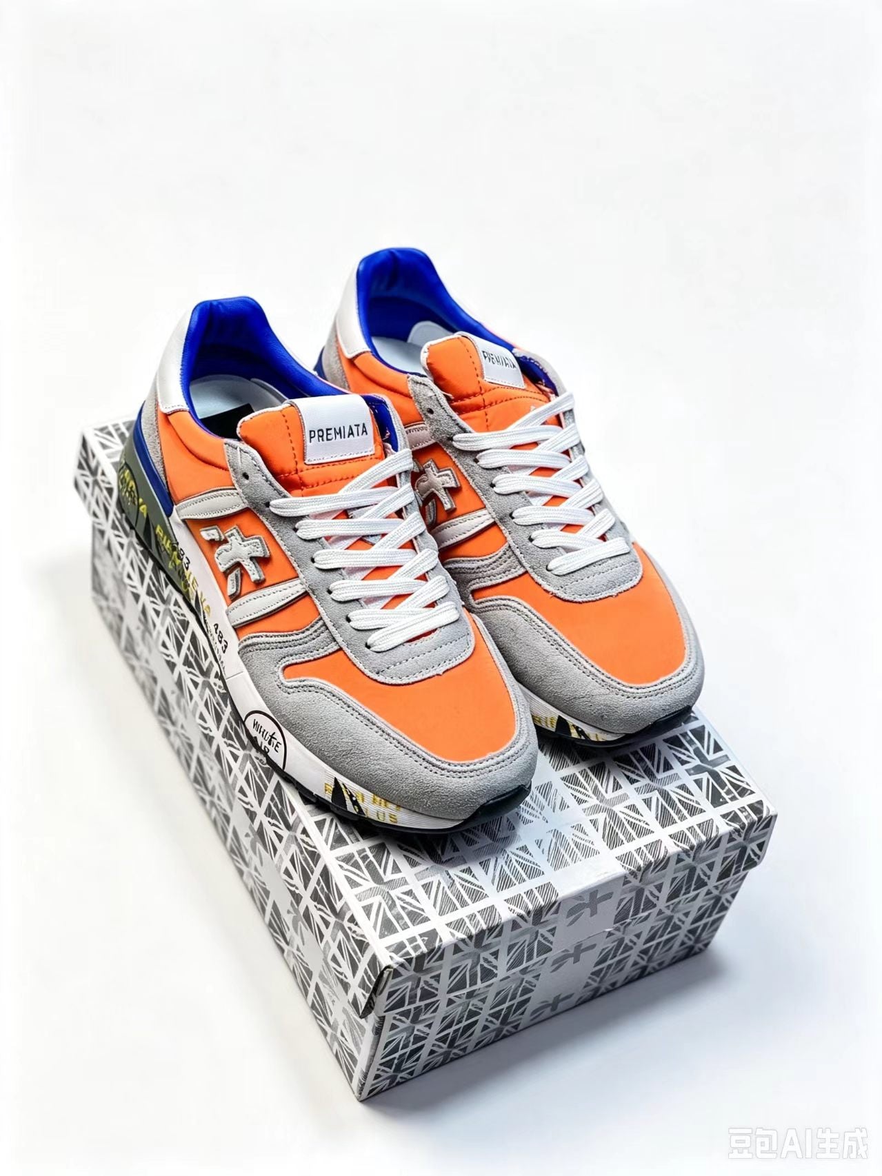 Premiata LANDER 483 Low-Top Sneakers | Union Jack Detail | EU 37–45