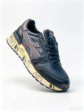 Premiata Retro Low-Top Sneakers | Black & Red | Suede & Cowhide | EU 38–45