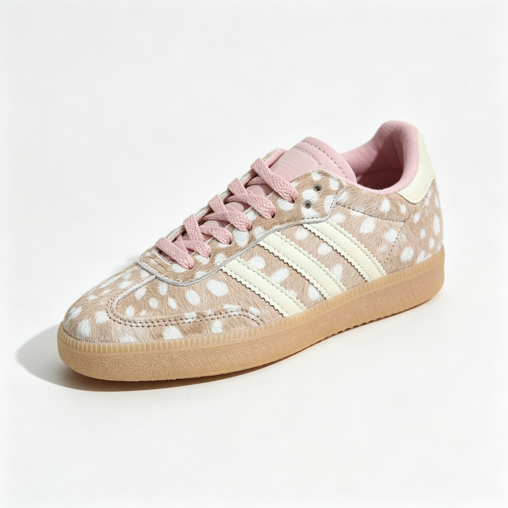 adidas Originals Samba OG – Women's Brown Polka-Dot Pony Hair / Pink / Gum