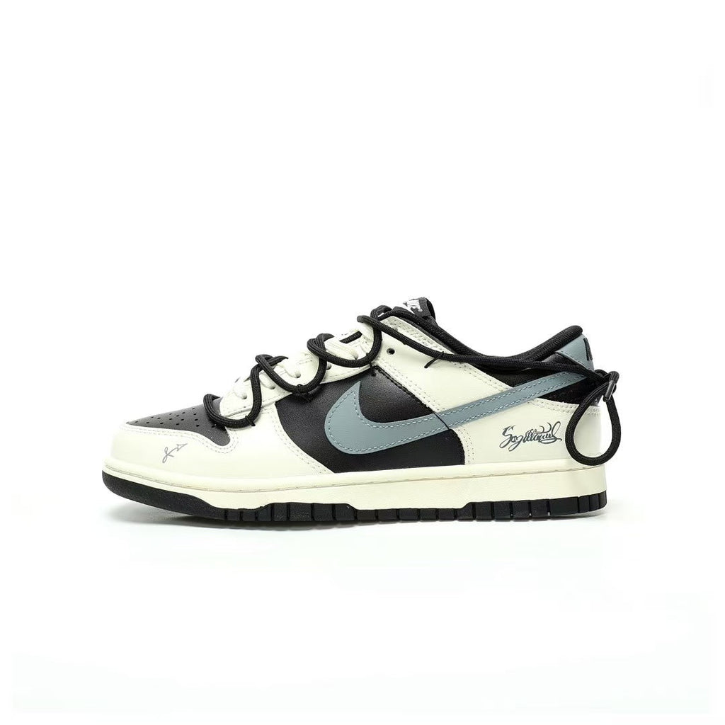 Nike Dunk Low Custom Deconstructed — Off-White / Black / Grey