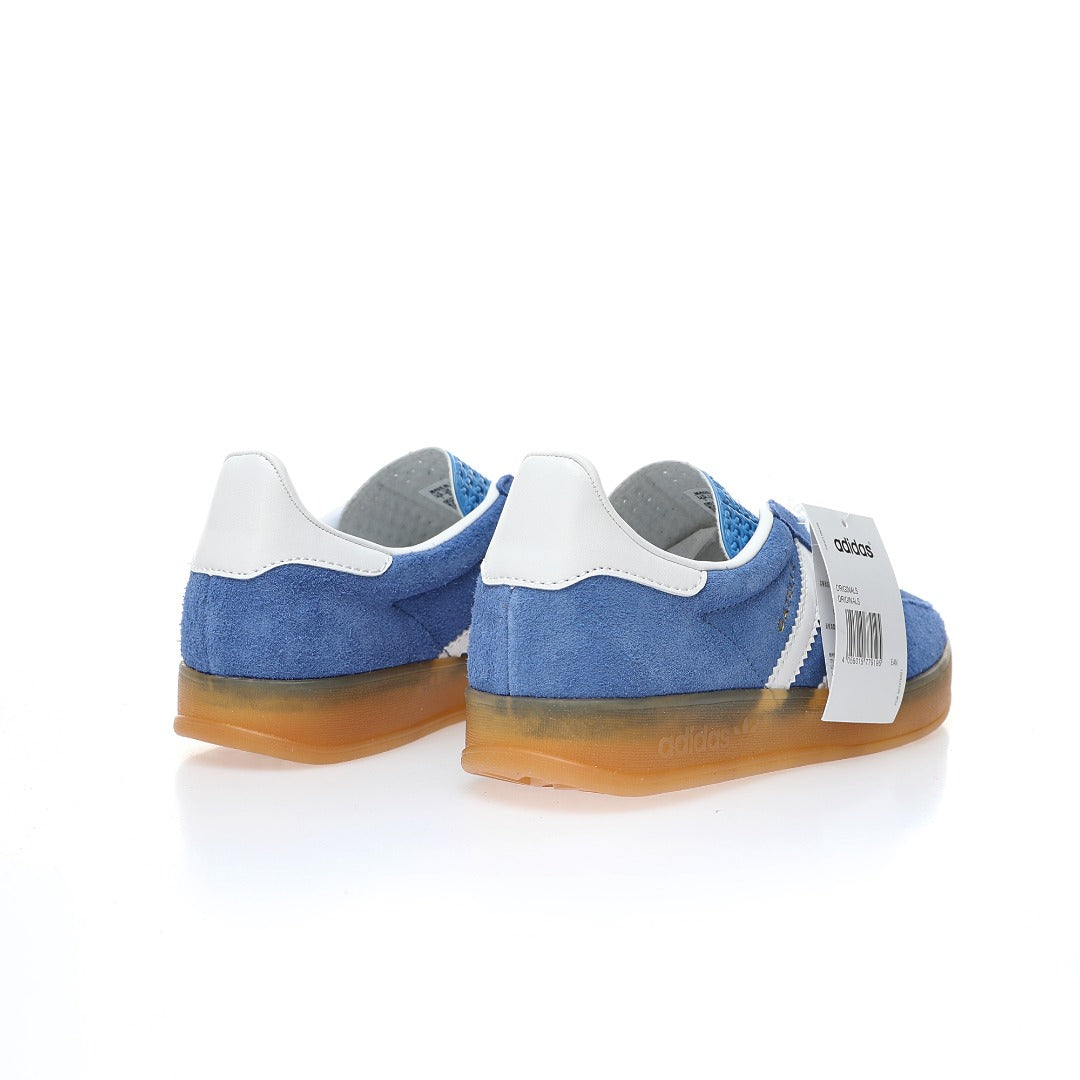 Adidas Originals Gazelle Indoor – Blue / White Gum Suede Low-Top Sneakers