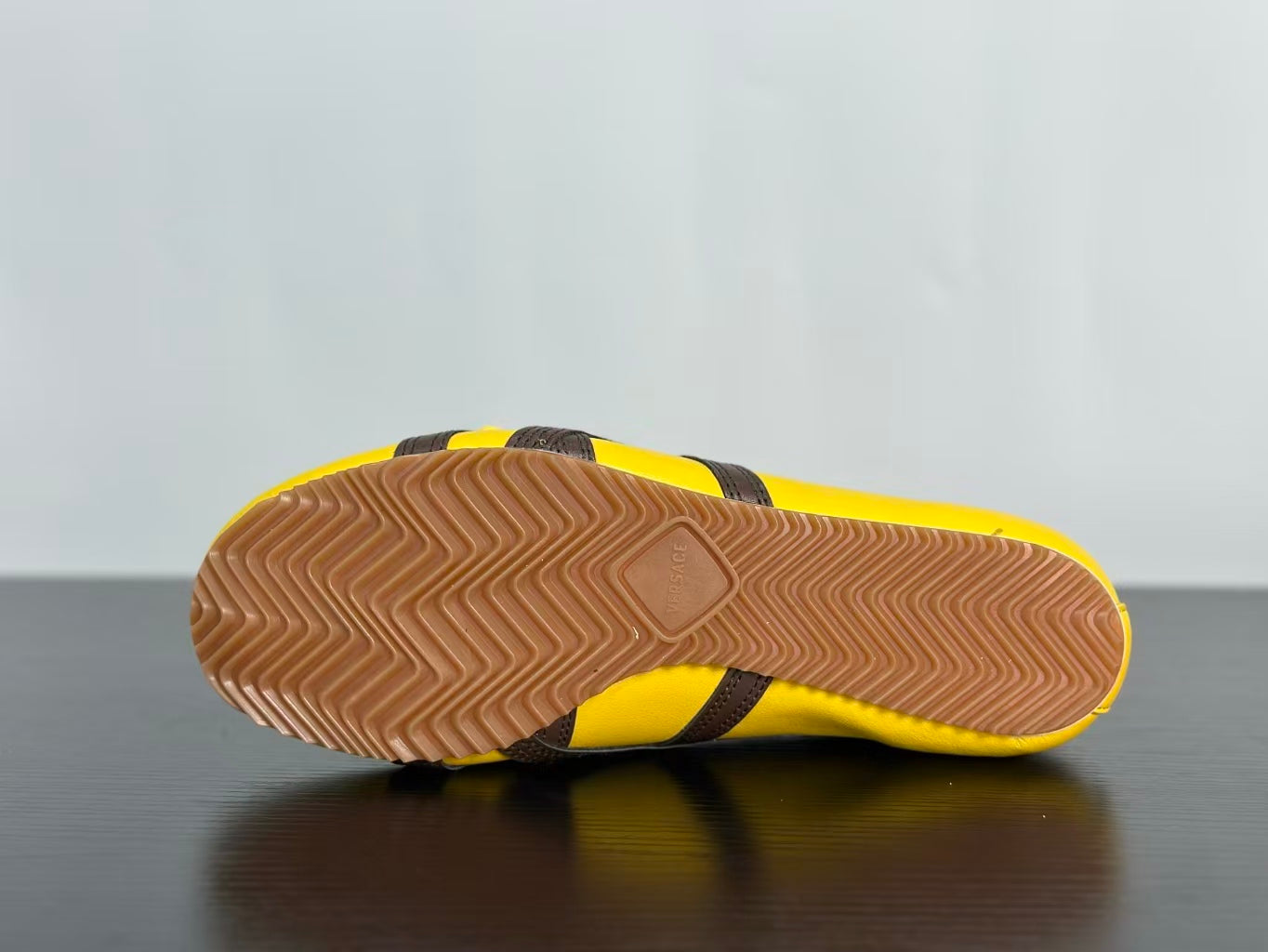 VERSACE × Onitsuka Tiger "Tai-Chi Sakura" Low-Top Sneakers | Yellow | Leather & Suede | EU 36–41.5
