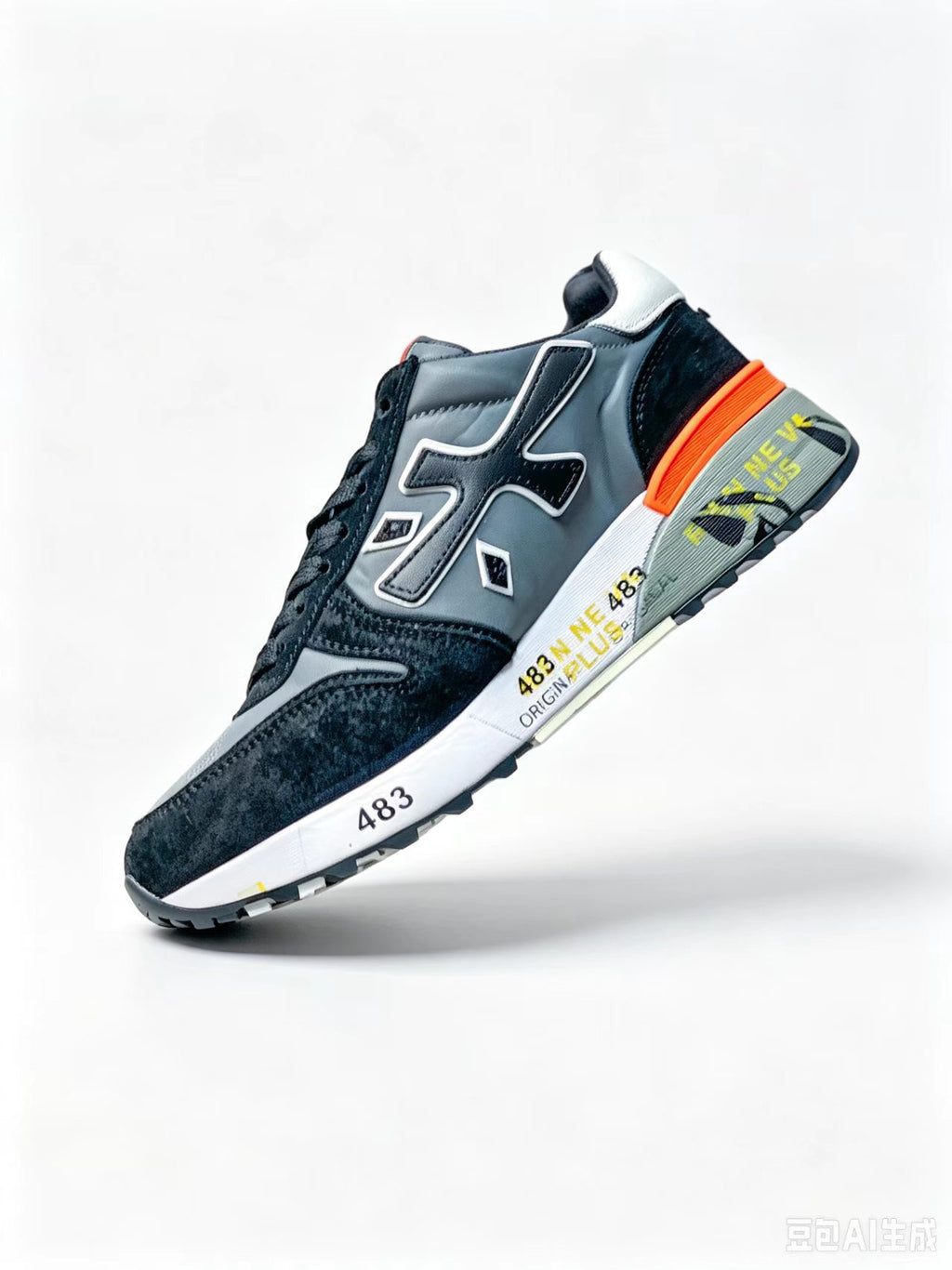 Premiata Retro Low-Top Sneakers | Blue & Orange | Suede & Cowhide | EU 38–45