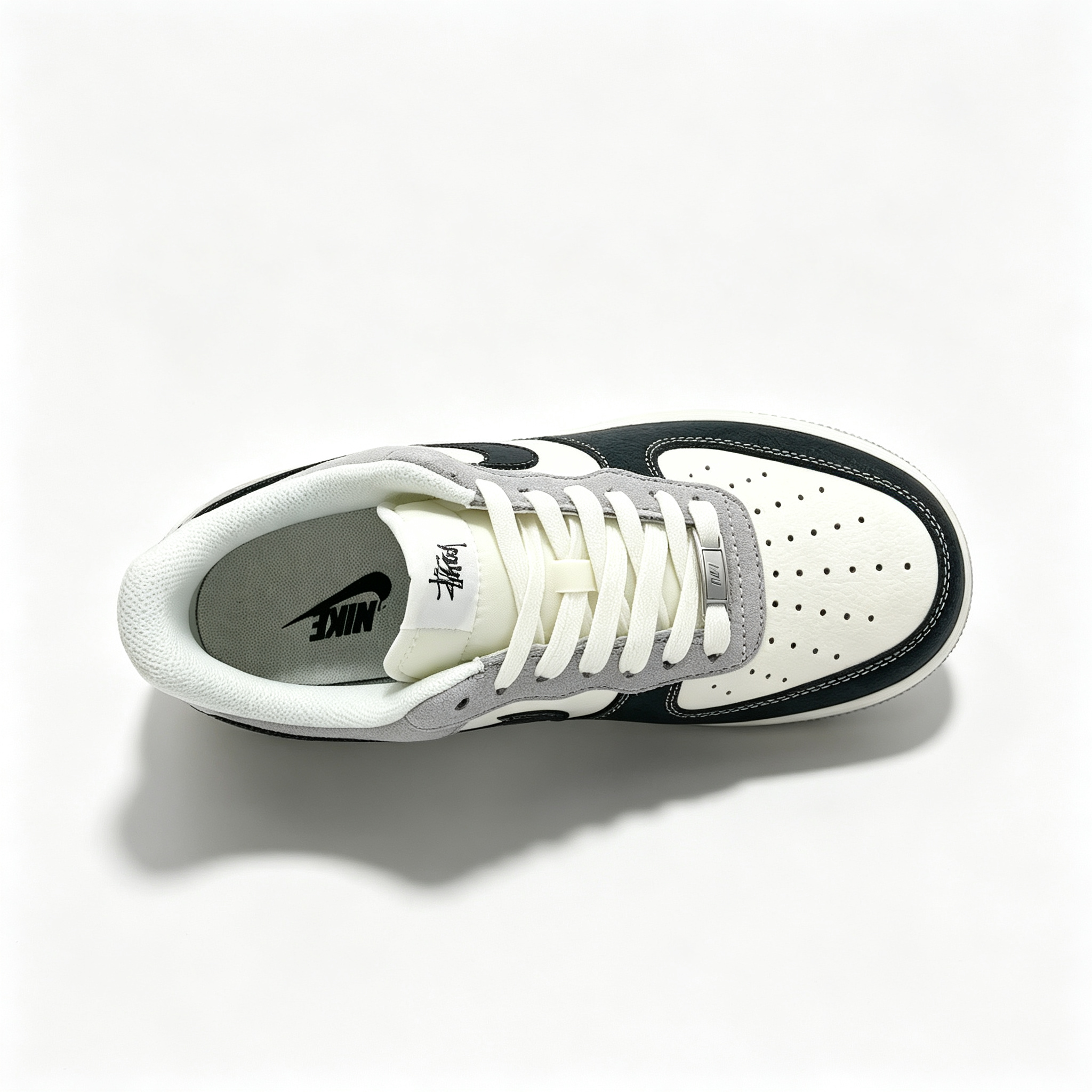 Stüssy ✕ Nike Air Force 1 Low – Black / Grey / Sail