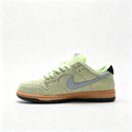 Nike Dunk Low — Pale Lime Green Suede / Gum Bottom