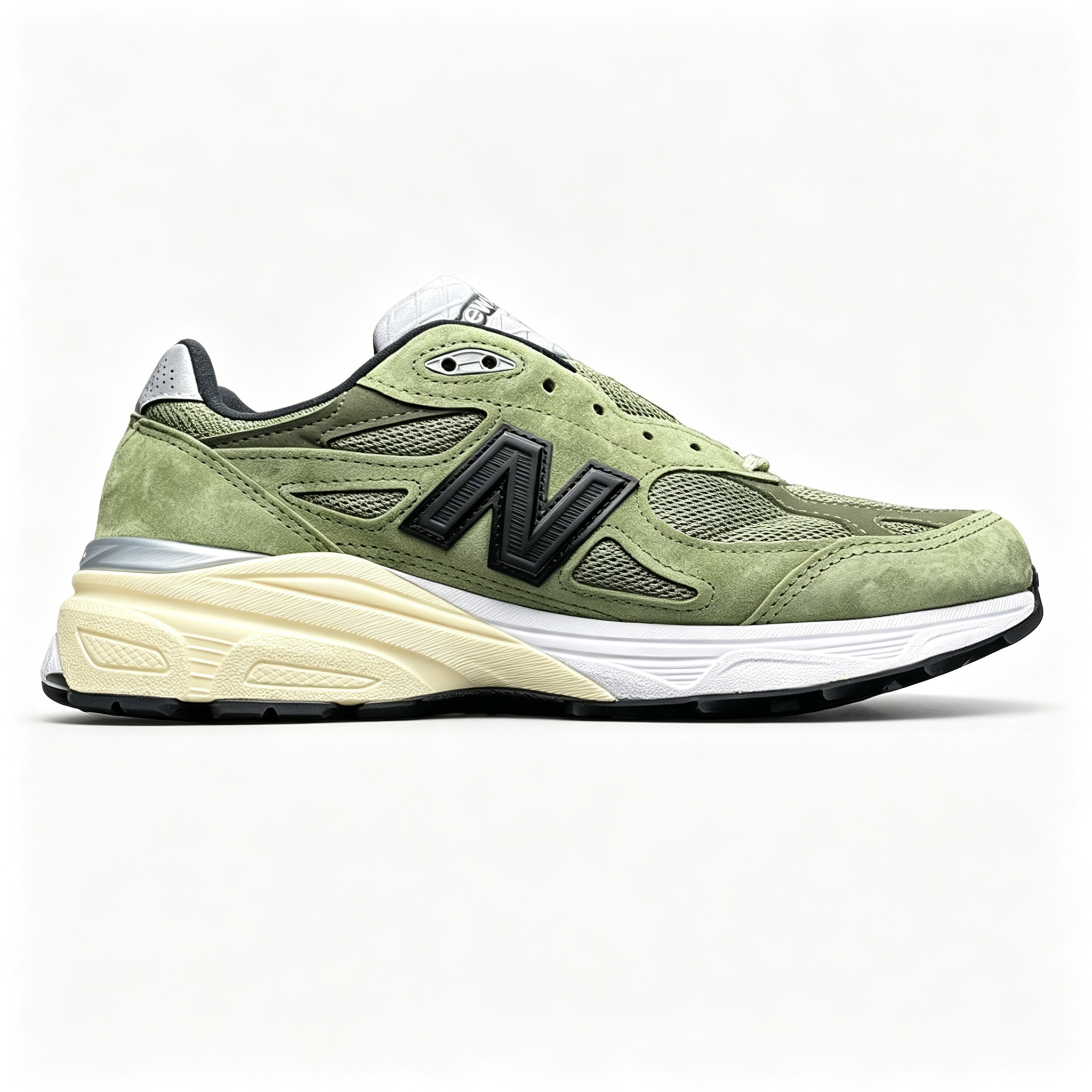 JJJJound x New Balance 990v3 Sneakers — Olive / Black
