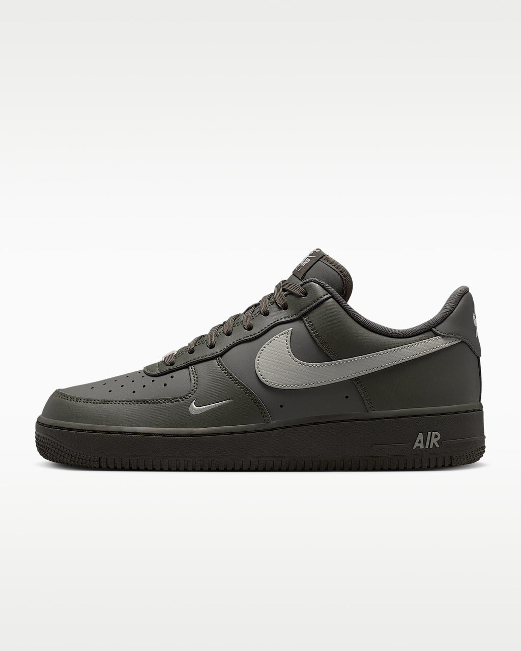 Nike Air Force 1 '07 Dark Olive Grey and Black Sneakers