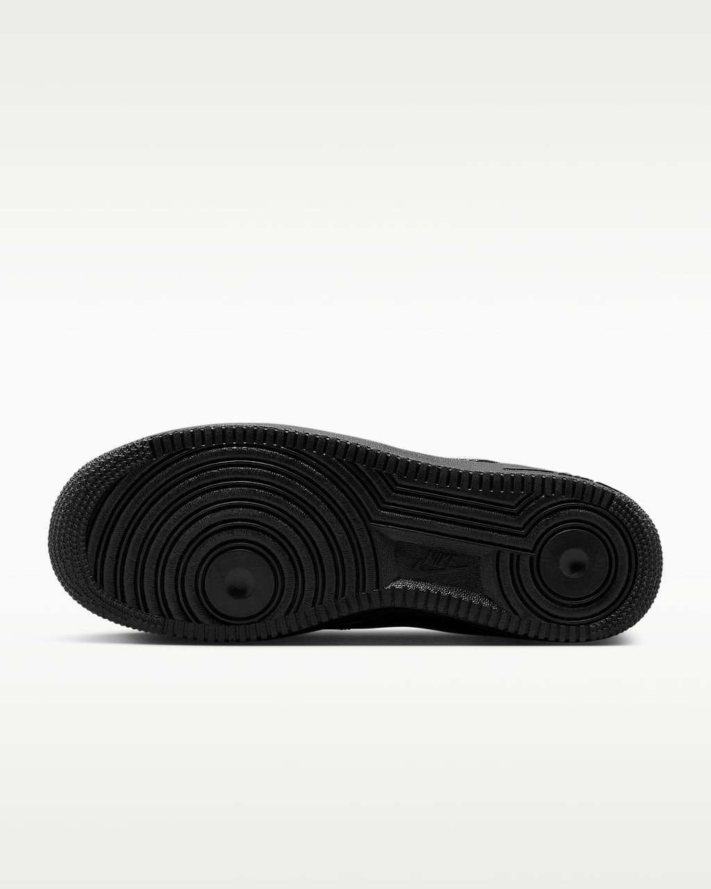 Nike Air Force 1 '07 Black Leather White Swoosh Sneakers
