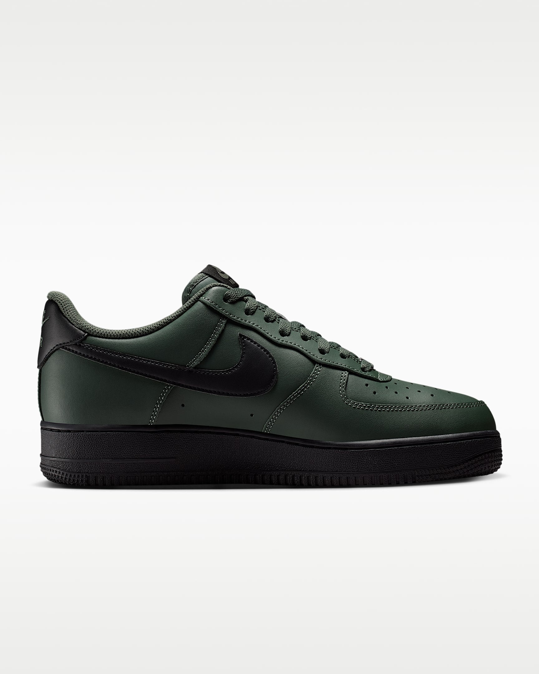 Nike Air Force 1 '07 Dark Green Black Swoosh Sneakers