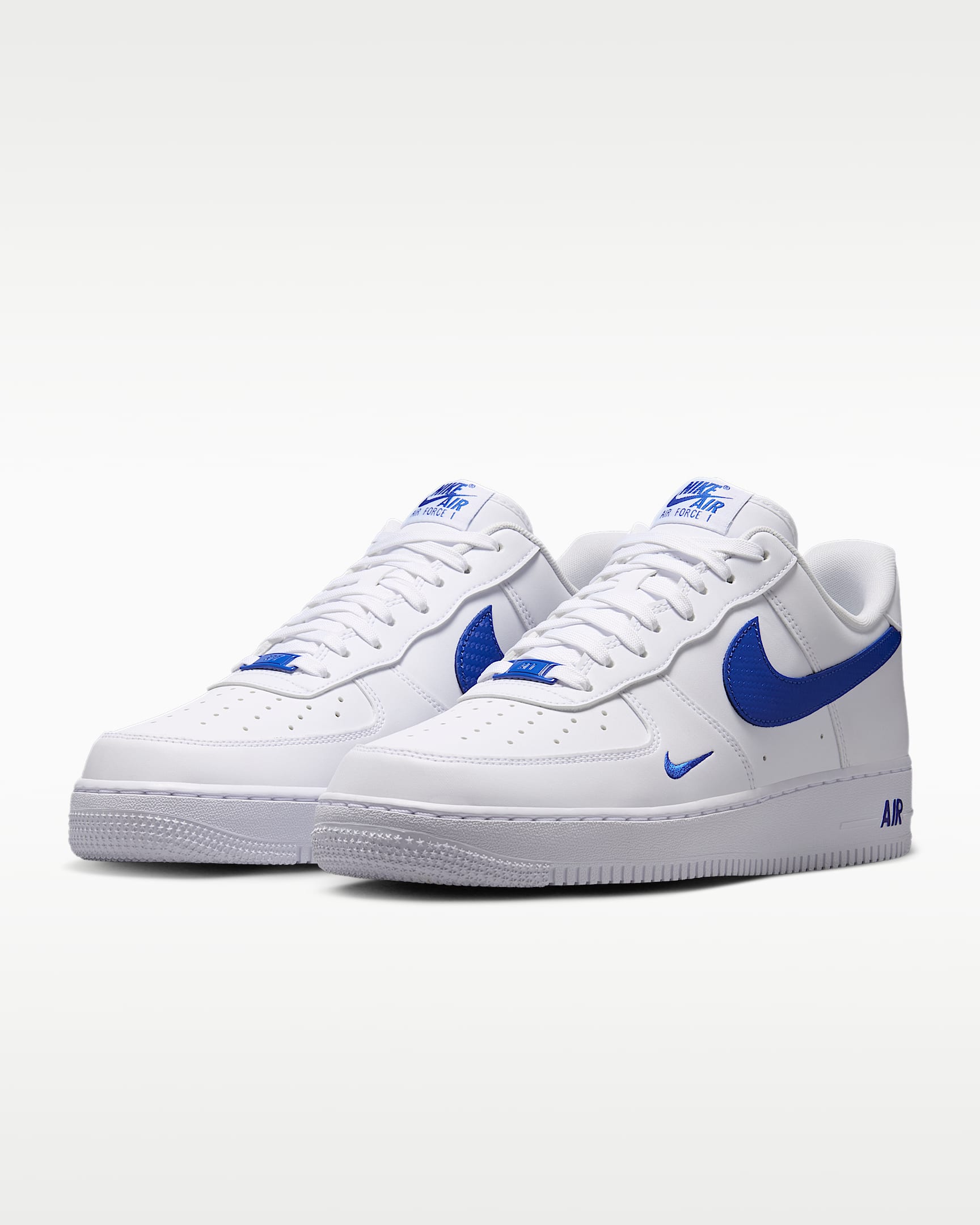 Nike Air Force 1 '07 White and Hyper Royal Blue Sneakers