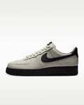 Nike Air Force 1 '07 Light Bone Black Swoosh Sneakers