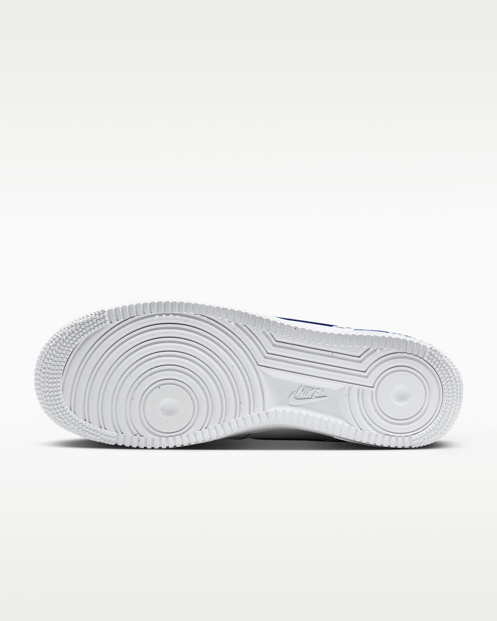 Nike Air Force 1 '07 White Blue Contrast Stitching Sneakers