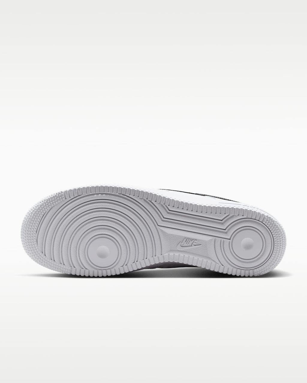 Nike Air Force 1 '07 LV8 White Grid Texture Black Swoosh Sneakers
