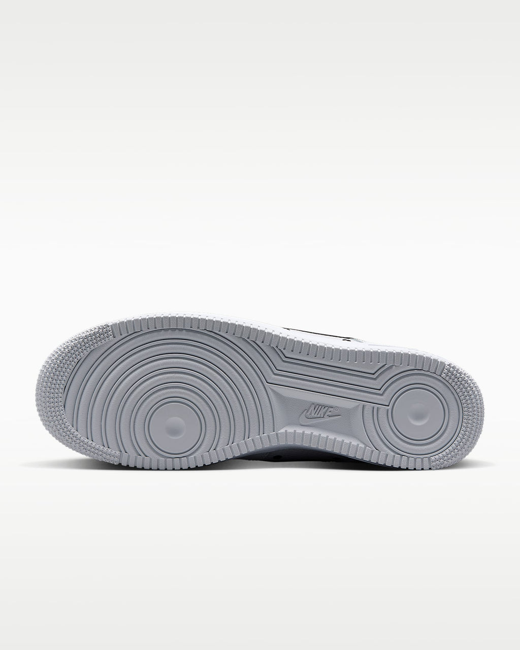 Nike Air Force 1 '07 Light Grey Black Swoosh Sneakers