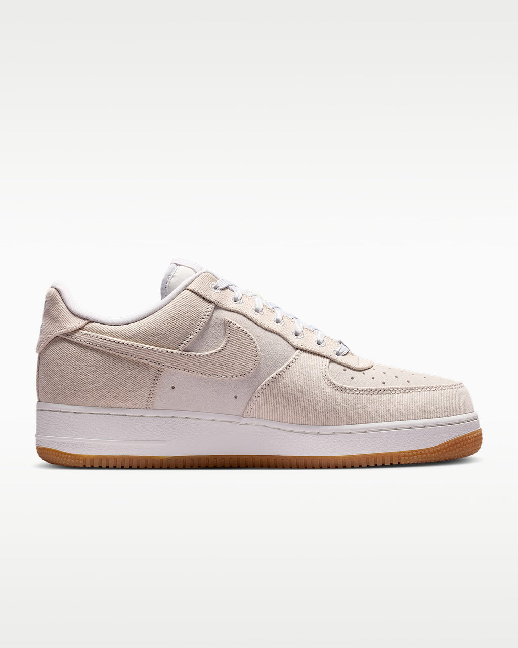 Nike Air Force 1 '07 Light Beige Denim Gum Sneakers