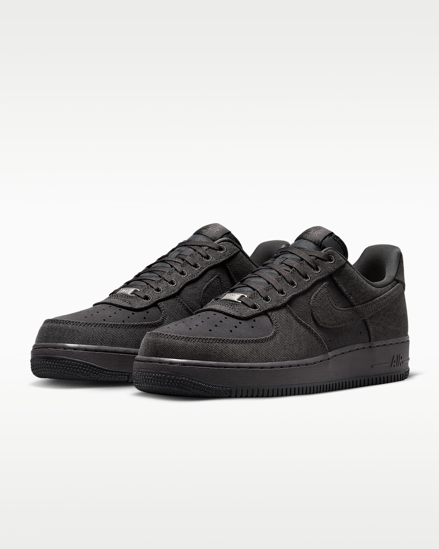 Nike Air Force 1 '07 Black Denim Sneakers