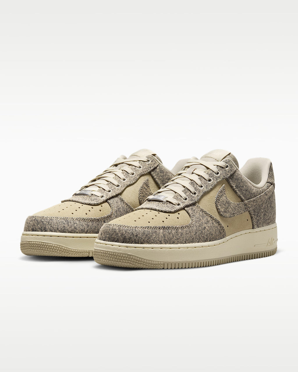 Nike Air Force 1 '07 Rattan Beige Denim Sneakers