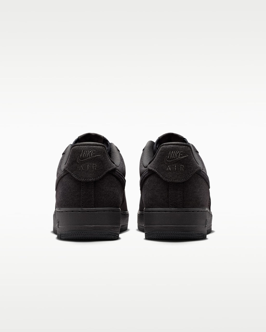 Nike Air Force 1 '07 Black Denim Sneakers