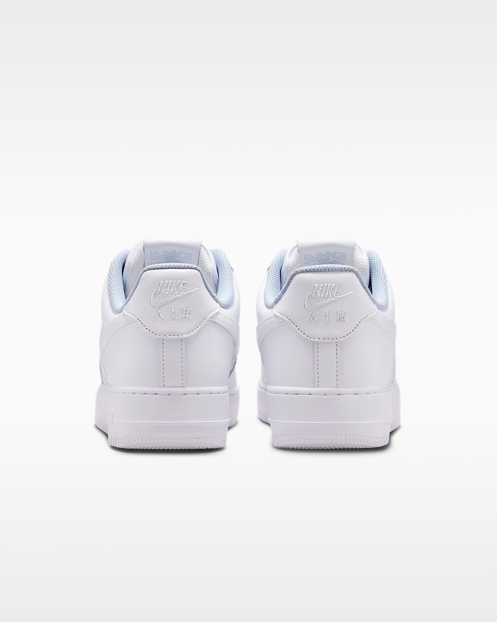 Nike Air Force 1 '07 White Woven Detail Blue Rope Laces Sneakers