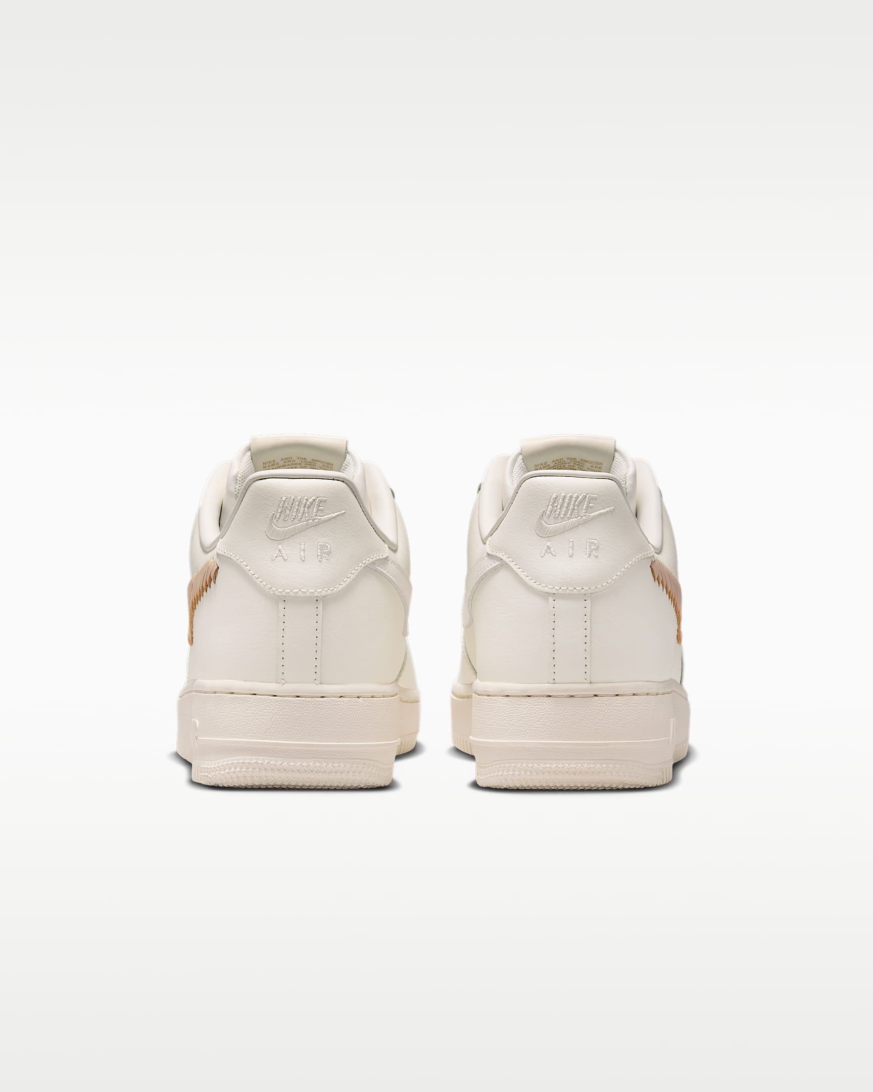 Nike Air Force 1 '07 Sail Beige Stitched Swoosh Sneakers