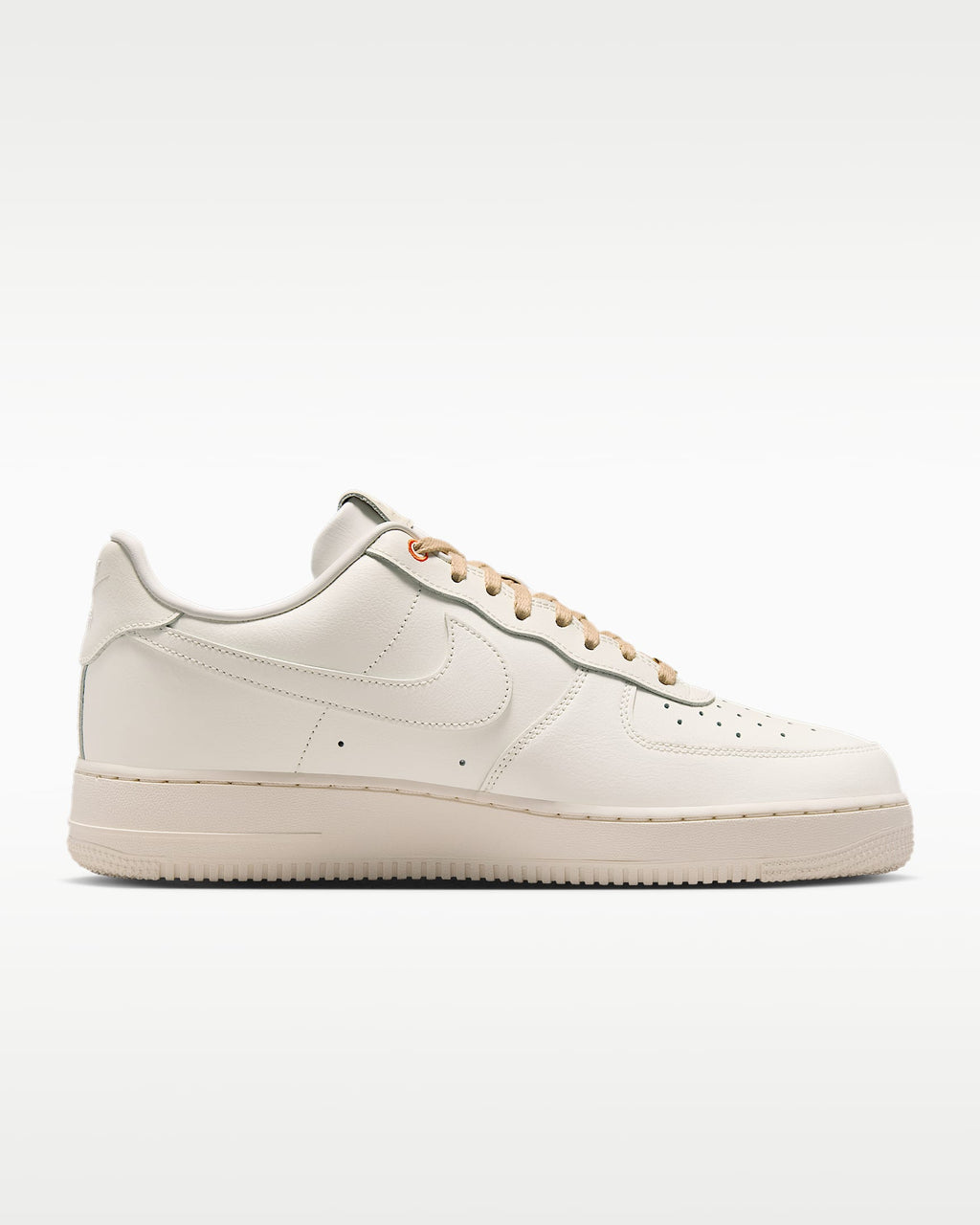 Nike Air Force 1 '07 Sail Beige Stitched Swoosh Sneakers