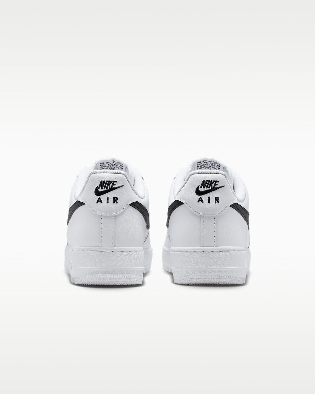 Nike Air Force 1 '07 LV8 White Grid Texture Black Swoosh Sneakers