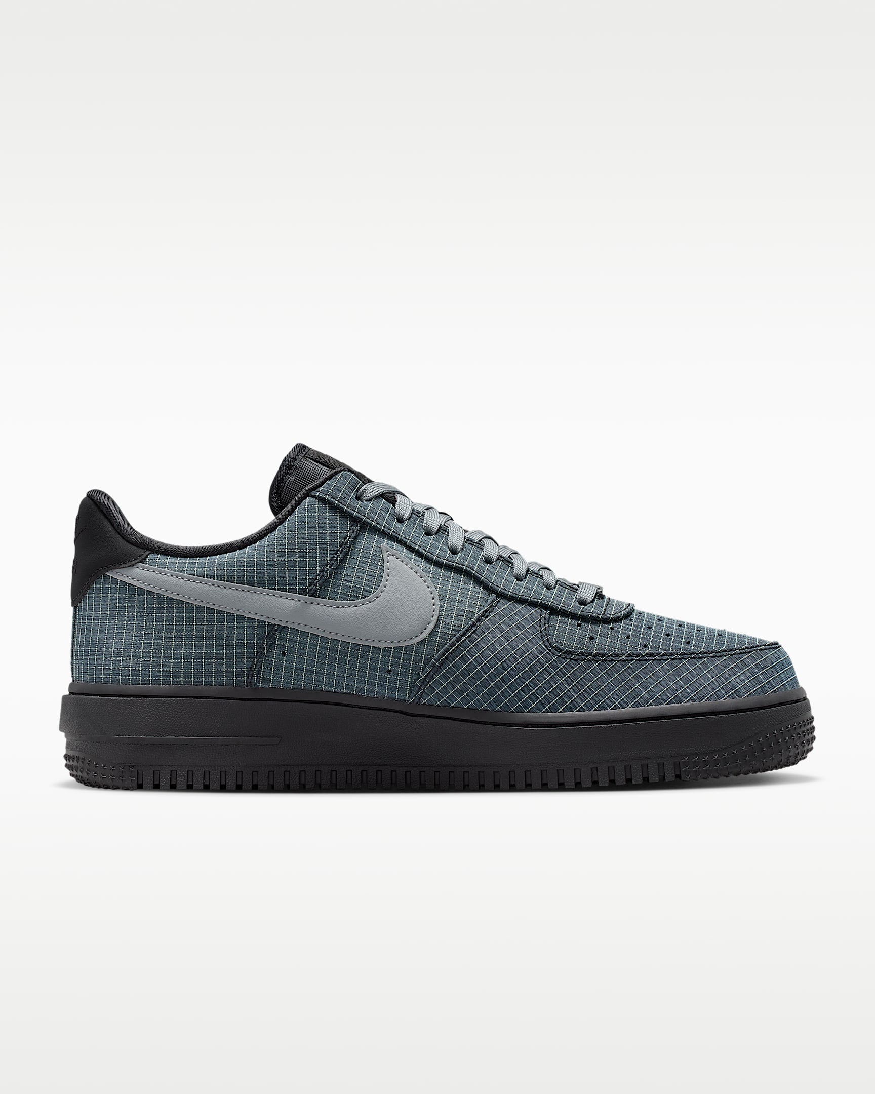 Nike Air Force 1 '07 Teal Grid Fabric Vibram Outsole Sneakers