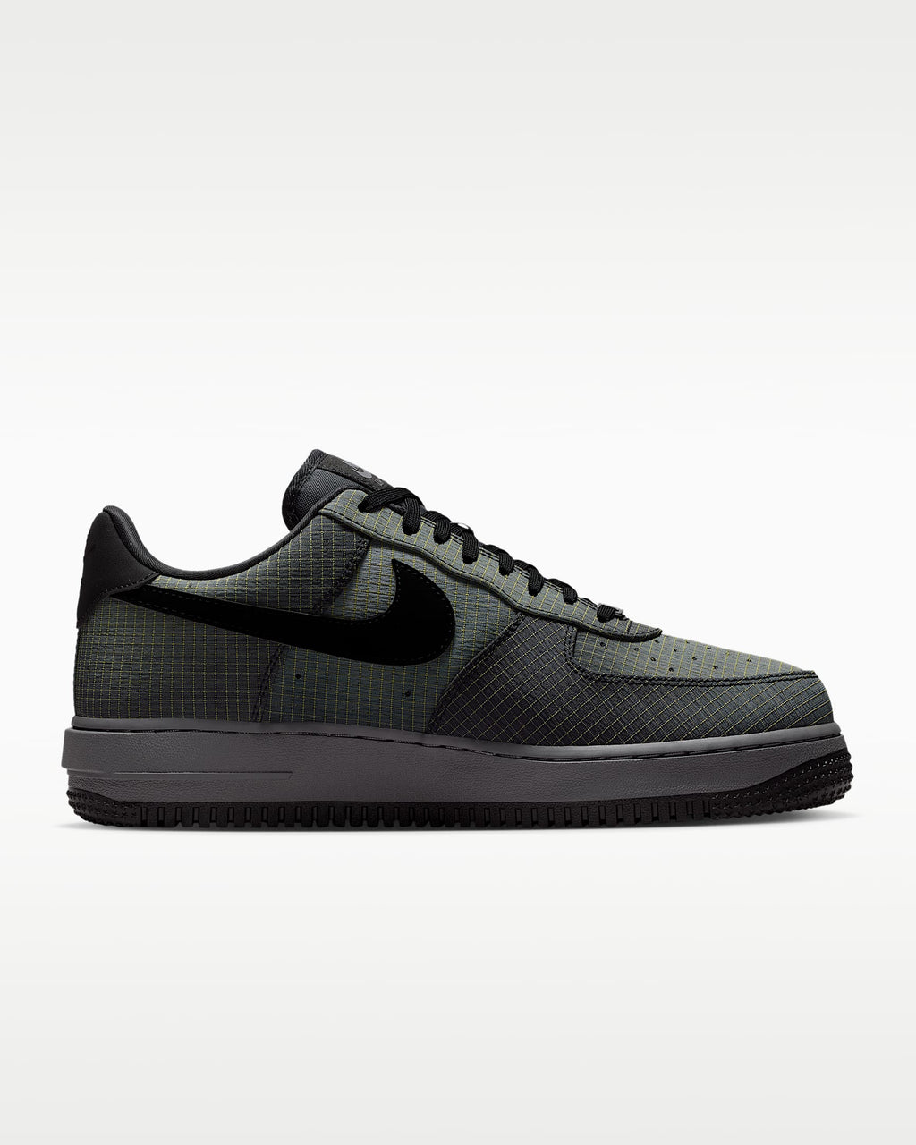 Nike Air Force 1 '07 Dark Grey Grid Fabric Vibram Outsole Sneakers