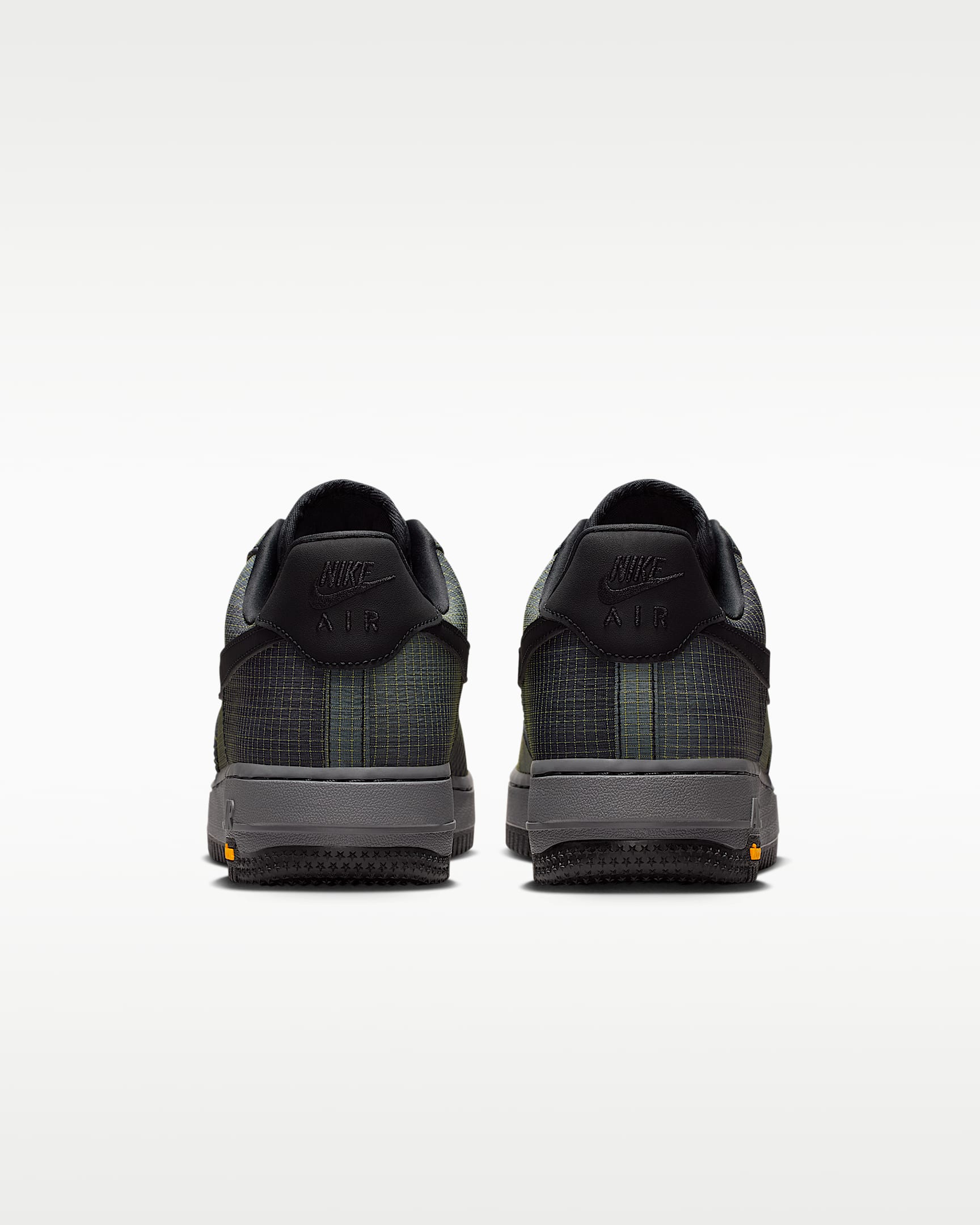 Nike Air Force 1 '07 Dark Grey Grid Fabric Vibram Outsole Sneakers
