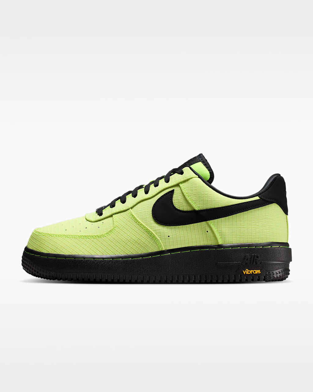 Nike Air Force 1 '07 Volt Grid Fabric Vibram Outsole Sneakers