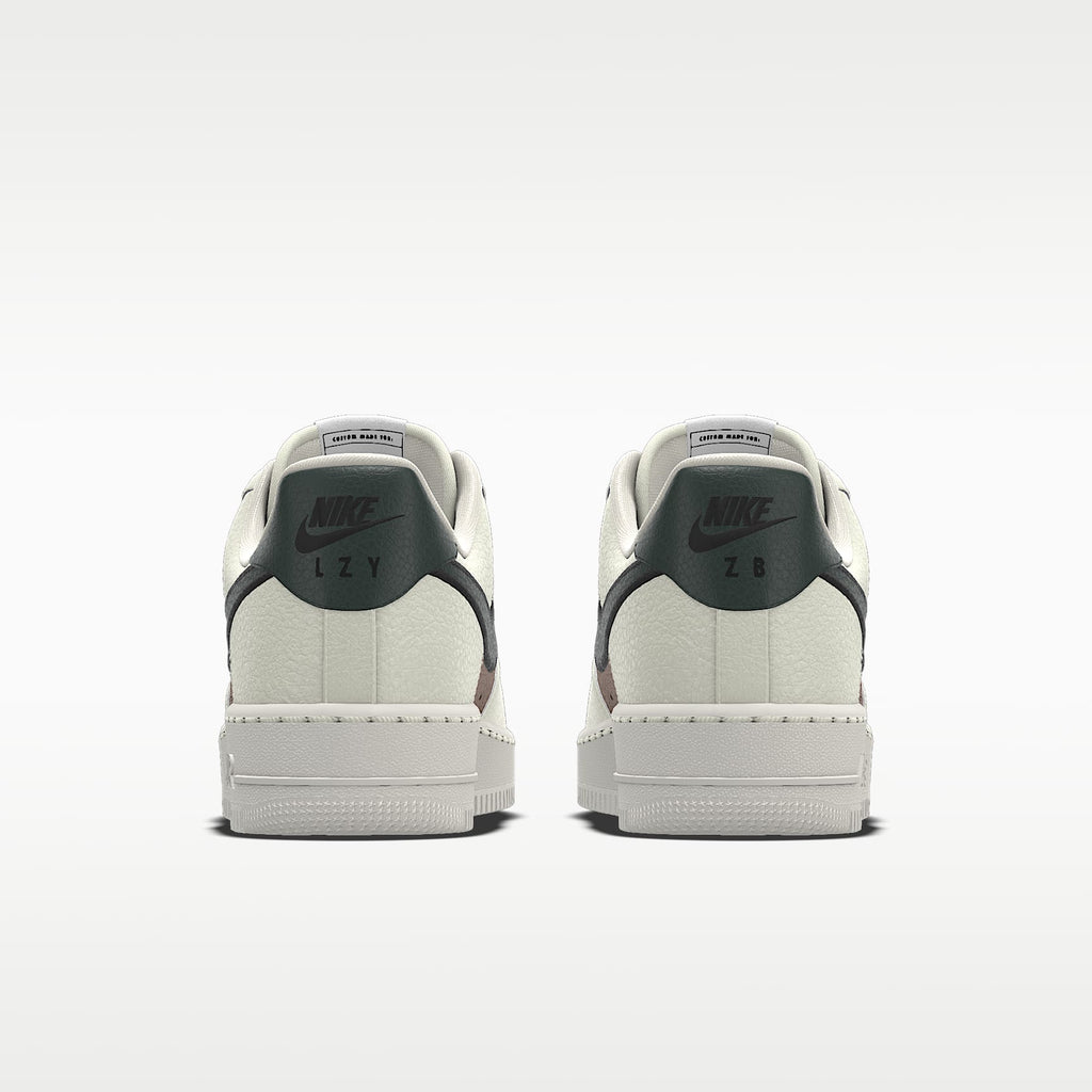 Nike Air Force 1 '07 Sail Brown Dark Green Color-Block Sneakers
