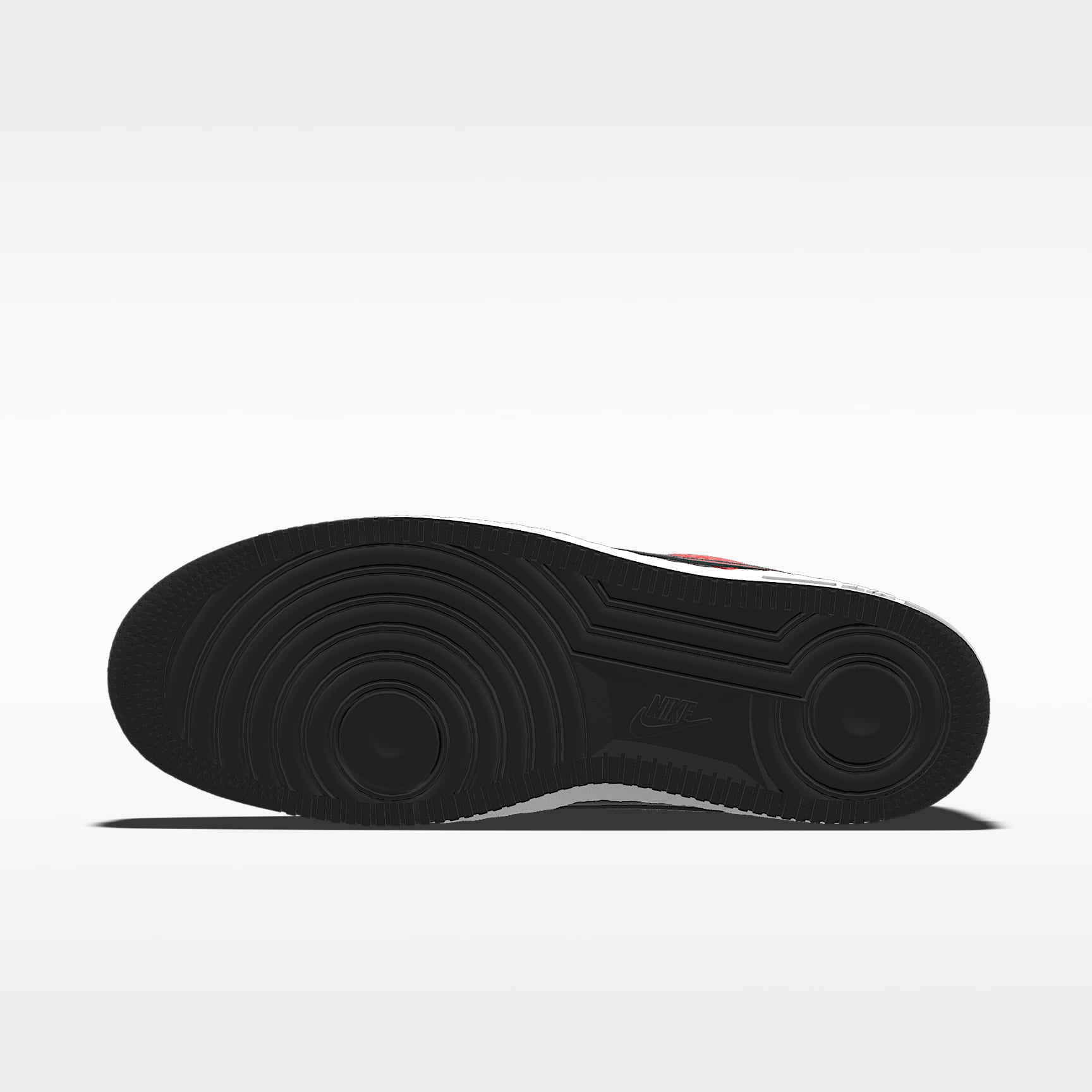 Nike Air Force 1 '07 White Black Red Color-Block Sneakers