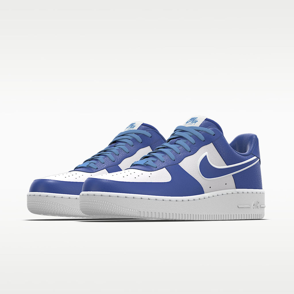 Nike Air Force 1 '07 Royal Blue White Color-Block Sneakers