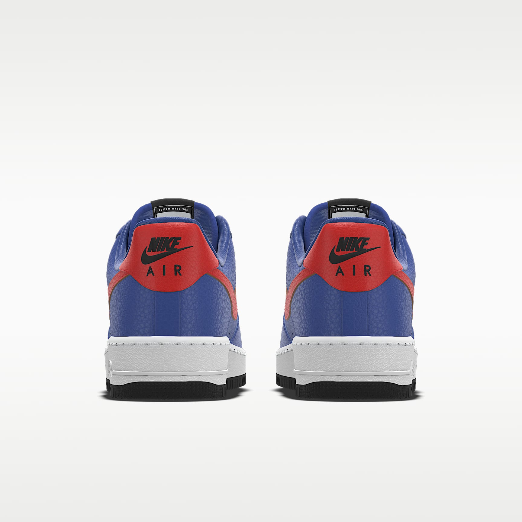 Nike Air Force 1 '07 Royal Blue Red Swoosh Two-Tone Outsole Sneakers