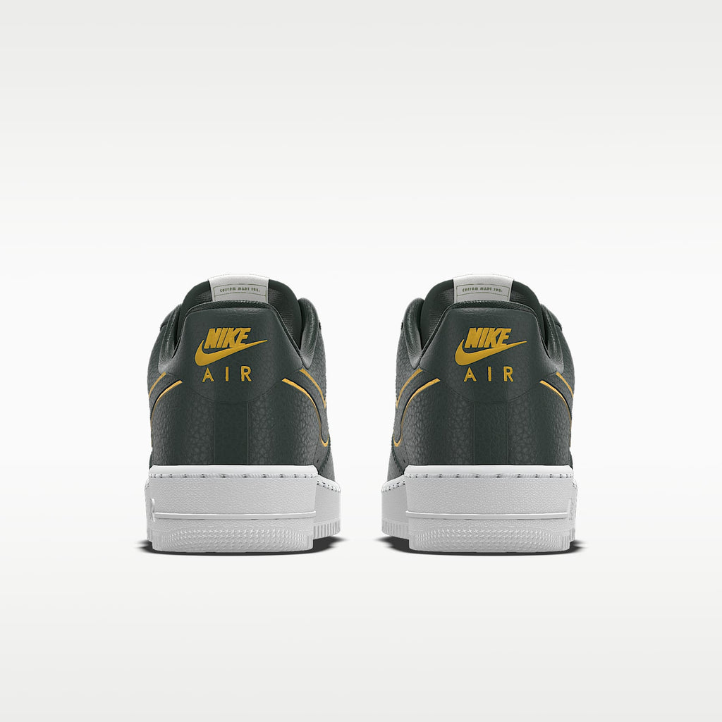 Nike Air Force 1 '07 Dark Green Gold Outline Sneakers