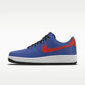 Nike Air Force 1 '07 Royal Blue Red Swoosh Two-Tone Outsole Sneakers